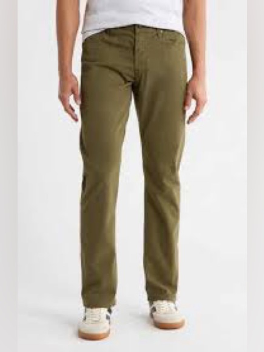 AG Adriano Goldschmied Olive Green The Graduate Men’s Jeans 34 x 34